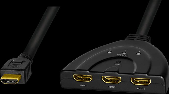 Immagine prodotto LogiLink HD0040 Splitter HDMI 1x3/3x1-Porta, 4K/30 Hz, CEC, bidirezionale, pigtail