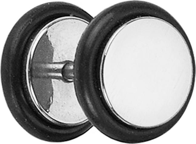 Produktbild Star Piercing Fake Plug silber mit O-Ring (Chirurgenstahl 316L)