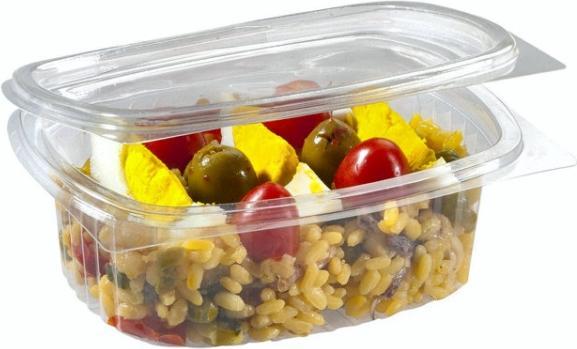 Antalis Plastbakke m/haengslet låg oval A-PET 1000ml V00514P 50stk/pak - (50 pcs.)