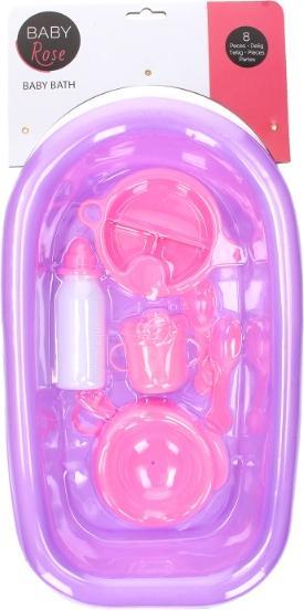 Image du produit Baby Rose Baignoire bébé rose avec accessoires