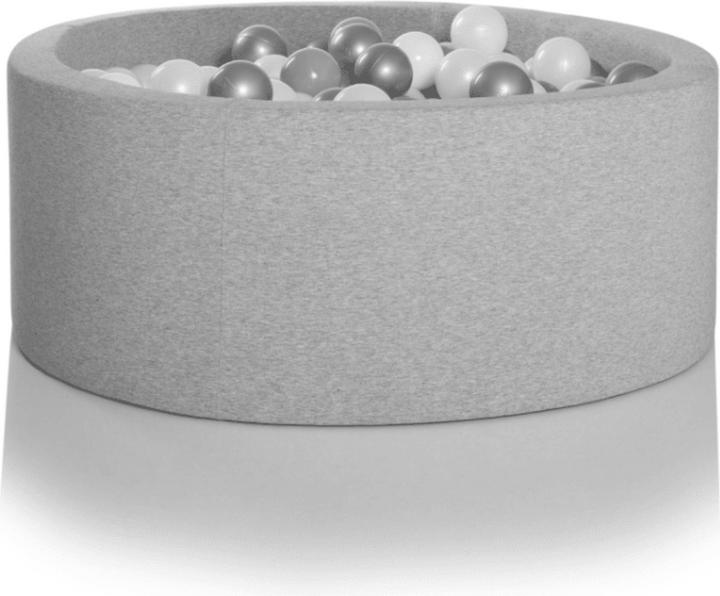 Produktbild Kidkii Bällebad Light Grey Ø100x30cm inkl. 200 Bälle