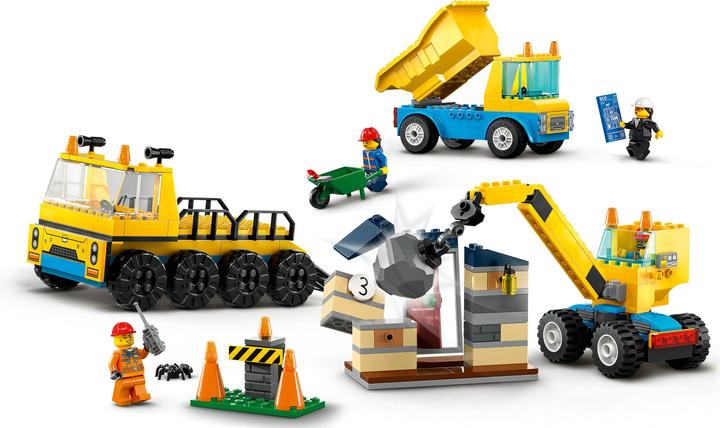 Actual product image LEGO Construction vehicles and crane with wrecking ball (60391, LEGO City)