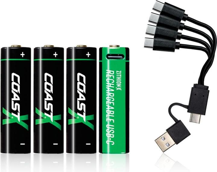 Image du produit Coast Zithion-X USB-C (4 pcs, AA, 2400 mAh)