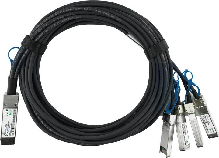 Actual product image BlueLAN Fortinet FN-CABLE-QSFP28-4SFP28-50CM compatible QSFP28 DAC SC282701L1M26