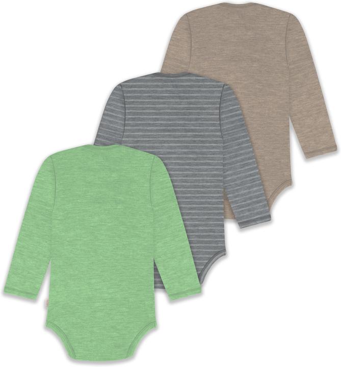 Produktbild Normani 3er Pack Baby Merino Body Langarm „Auckland" - 9383 (86)