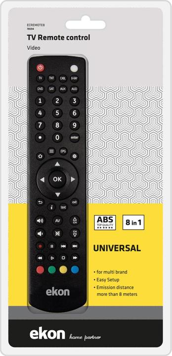 Immagine prodotto Ekon Telecomando universale 8-in-1 multimarca (Telecomando universale)