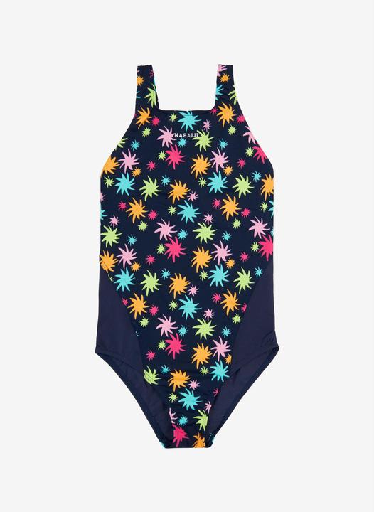 Image du produit Nabaiji Maillot de bain 1 pièce natation Fille - 500 Kamiye oaoa bleu foncé (12, 13, 14)