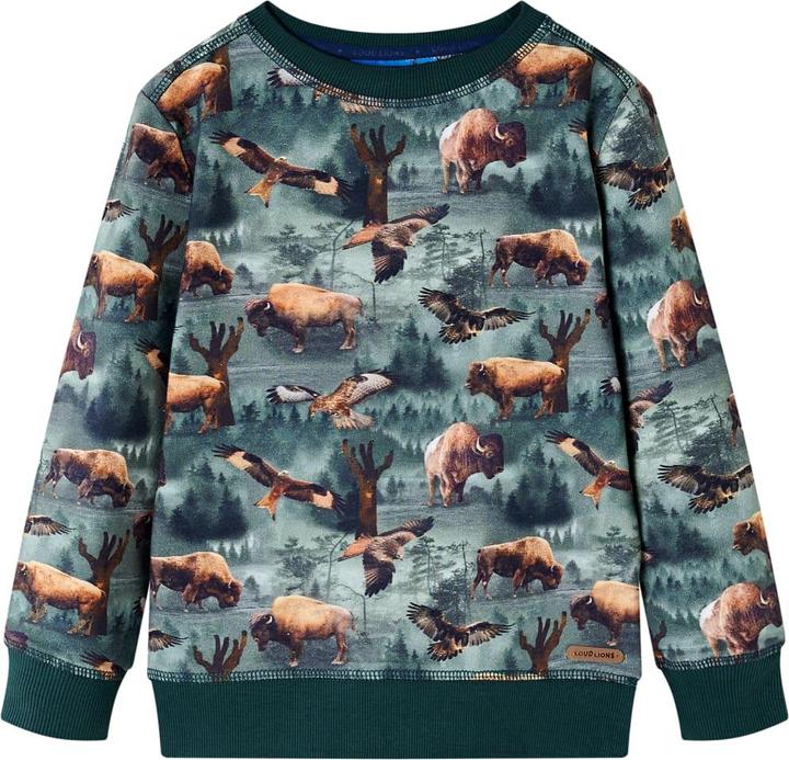 Produktbild VidaXL Kinder-Sweatshirt Dunkelgrün 116,Material: 95 % Baumwolle (116)