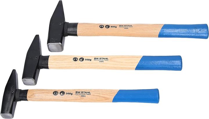 Immagine prodotto SW-Stahl 50930L Set di martelli con protezione del manico 3 pezzi I Martello per utensili in legno di (800 g)