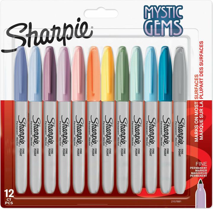 Immagine prodotto Sharpie Pennarello indelebile (Multicolore, 1 mm, 12 x)