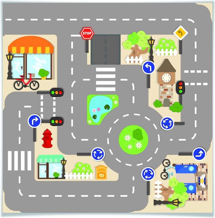 Image du produit Trenddeko Feuille adhésive Rue des jeux (56 x 56 cm)