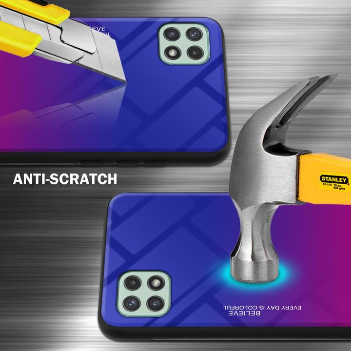 Produktbild Cadorabo TPU 2 Farben Glas Hülle (Samsung Galaxy A22 5G)