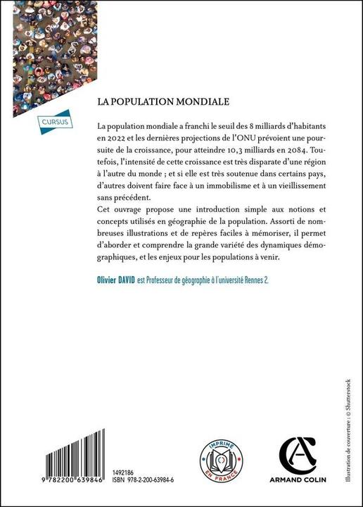Produktbild La population mondiale : répartition, dynamique et mobilité (Französisch, David Olivier, 2025)