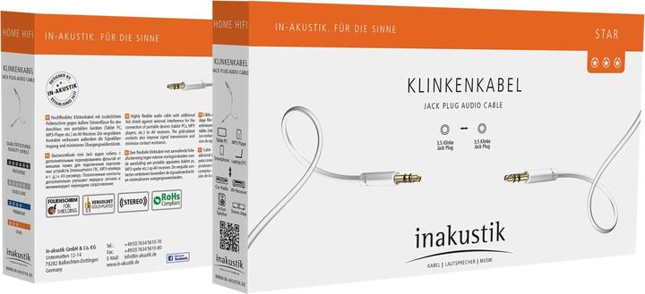 Produktbild Inakustik Star 3.5mm Stereo-Klinken Anschlusskabel (0.50 m, 3.5mm Klinke (AUX))