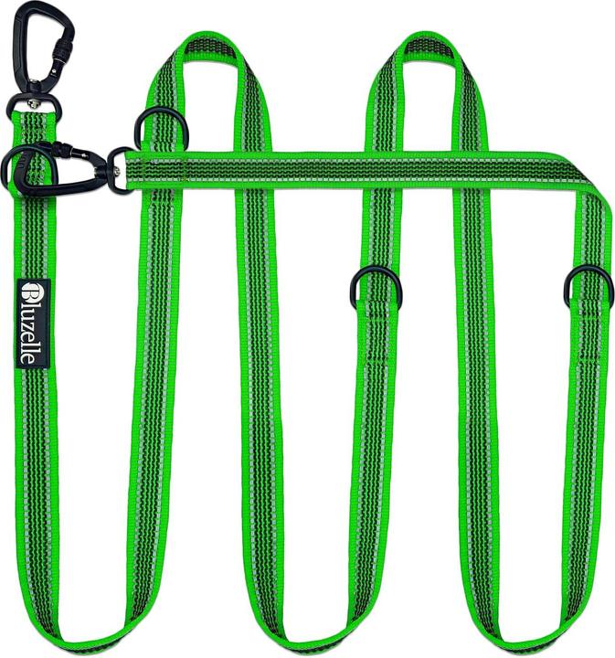 Productafbeelding Bluzelle Hondenriem 3m, dubbele riem met karabijnhaak, verstelbaar (XL, Hond, Loop)