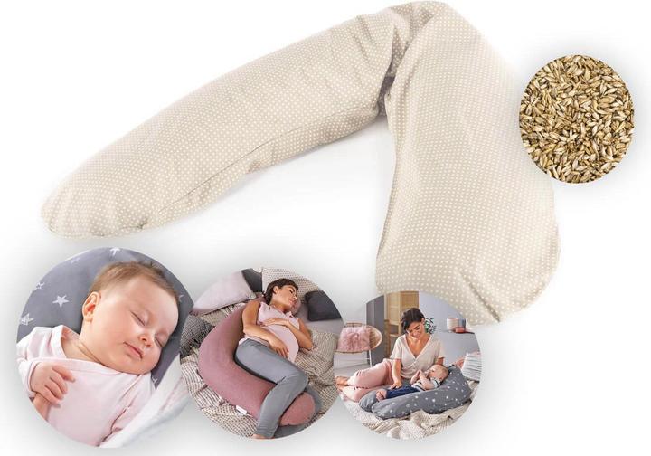 Image du produit Theraline Coussin d'allaitement "Das Original" avec rembourrage en épeautre, housse incluse 190 cm (38 cm)