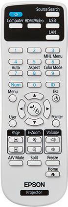 Image du produit Epson Télécommande pour EB-U42 (Télécommande spécifique à l'appareil, Infrarouge)