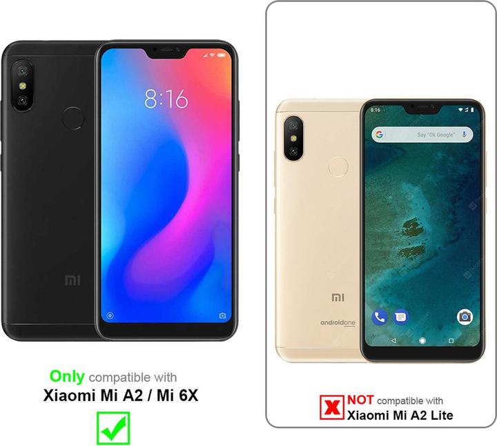 Actual product image Cadorabo Full screen display protection glass (3 Piece, Xiaomi Mi 6X, Xiaomi Mi A2 Lite?)