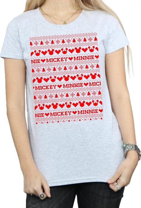 Produktbild Disney Mickey And Minnie Christmas Fair Isle TShirt (M)