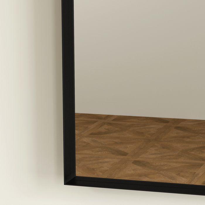 Produktbild Swisshandel24 Badspiegel 50 x 70 cm Spiegel mit Splitterschutzfolie, Badezimmerspiegel Schwarz (50 x 70 cm)