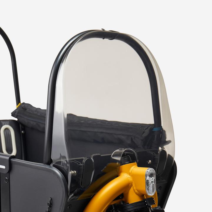 Actual product image Btwin E-cargo bike Cargobike Long John F900E Family yellow