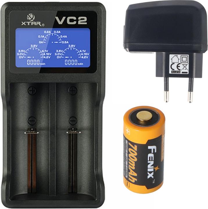 Produktbild AccuCell Akku CR123A für FLIR Breach PTQ136 Wärmebildkamera inklusive Ladegerät (1 Stk., Gerätespezifisch, 700 mAh, Akku)