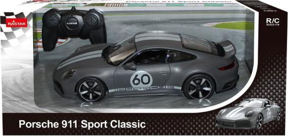 Actual product image Rastar R/C 1:16 Porsche 911 Sport Classic Grey (94900)