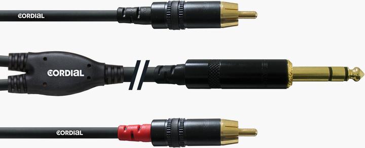 Image du produit Cordial CFY 6 VCC - Câble Y 6.3mm jack - cinch stéréo (6 m, RCA, jack 6.3mm)