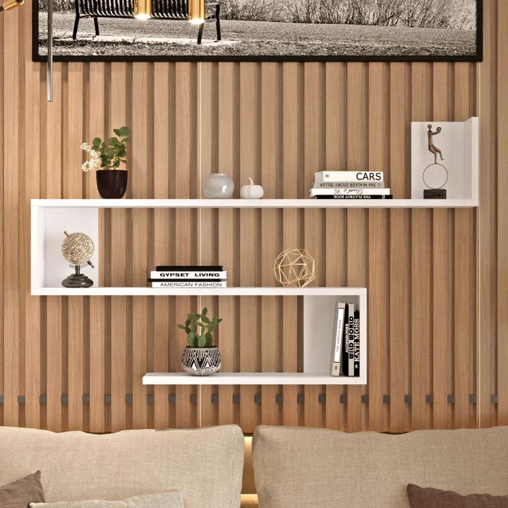 Immagine prodotto En.Casa Scaffale da parete Kitee 120 x 14,5 x 71,5 cm Bianco