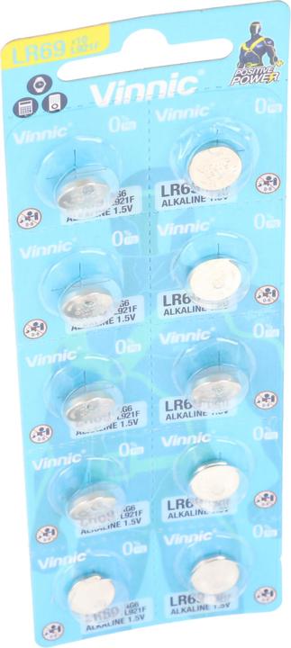 Image du produit Vinnic 10er Pack AG6, LR921, LR69, V371, SR69, L912 F, L912F (10 pcs, SR69, 29 mAh)