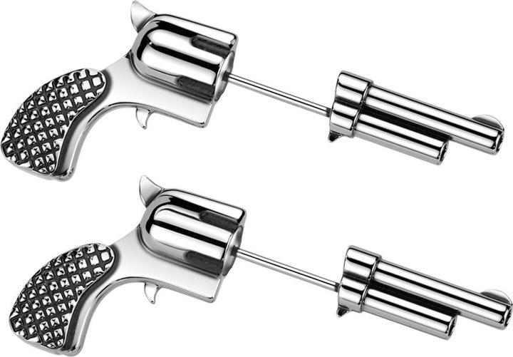 Immagine prodotto Star Piercing Ohrstecker silber Revolver (senza ottone, Acciaio chirurgico 316L)