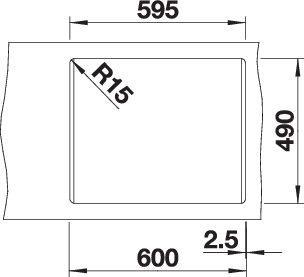 Produktbild Blanco Pleon 6 (Aufsatzspülbecken, 61.50 cm, 51 cm)