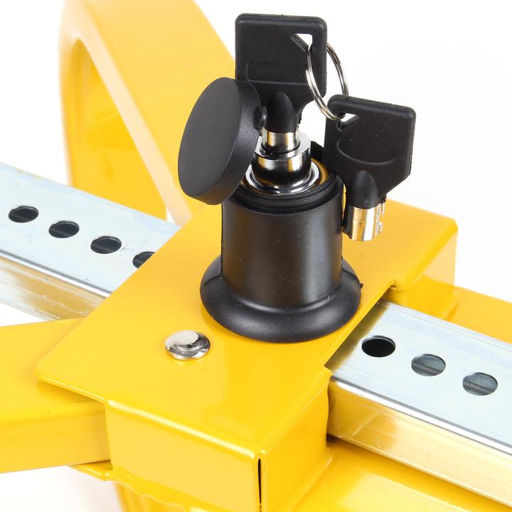 Image du produit Wiltec XPOtool Sabot de voiture Bloque-roue Antivol Auto avec Serrure 2 Clés Largeur de roues 225mm 13-15&q