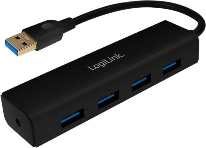 LogiLink USB 3.0-Hub 4-Port schwarz Buspowered (USB-A, 4 Ports)