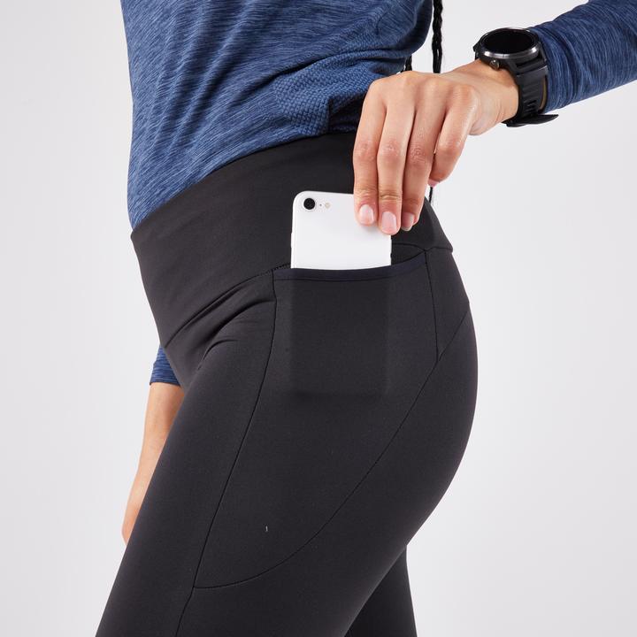 Produktbild Kiprun Lauftights lang Damen - Run 500 Warm schwarz (W26/L30)
