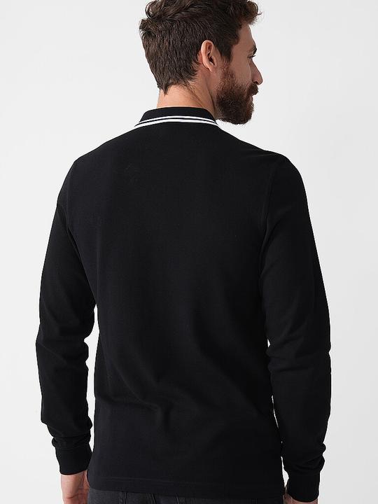 Actual product image Fred Perry Twin Tipped Polo Long Sleeve black (M)