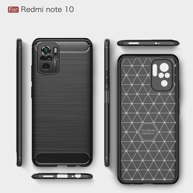 Productafbeelding MU Style Koolstofvezel TPU Softcase-serie (Xiaomi Redmi Note 10S, Xiaomi Mi Note 10)