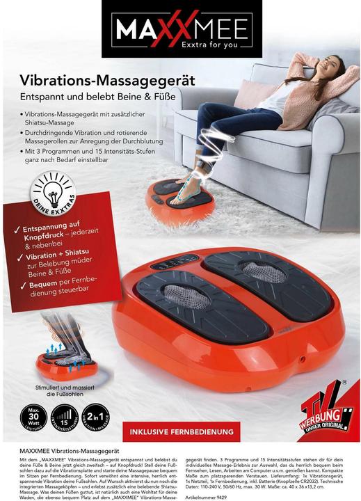 Immagine prodotto Maxxmee Massaggiatore 24 V, Nero/Arancione, Tipo di prodotto