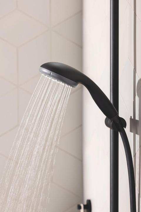 Productafbeelding Grohe Vitalio Start 100 QuickFix Handbrause, energiesparend, mattschwarz (2 Typen balken)