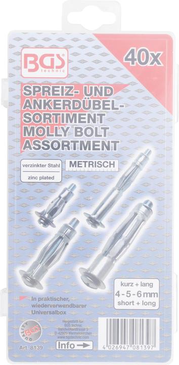 Actual product image BGS Molly Bolt Assortment 40 pcs. (1 pcs.)