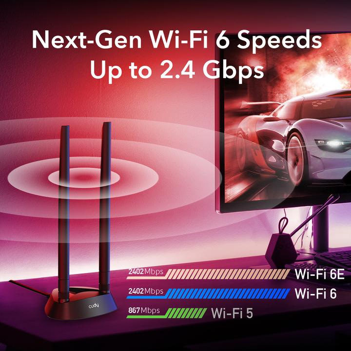 Actual product image Cudy WE4000 network card Internal WLAN / Bluetooth (Mini PCI Express)