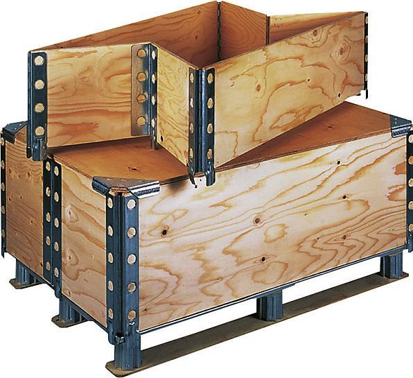 Actual product image kaiserkraft flow collar, folds twice, made of wood, Euro dimensions, height 300 mm.