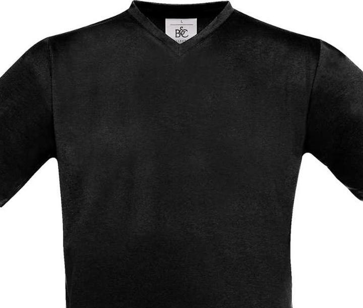 Actual product image B&C Mens Exact V Neck T-Shirt (S)