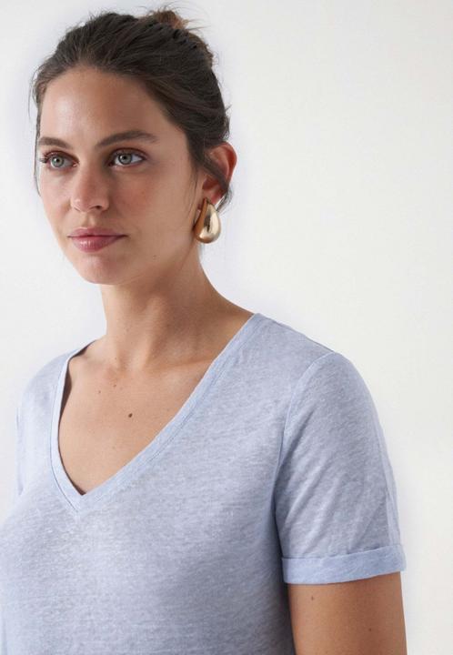 Actual product image Salsa Jeans T-Shirts Linen V-Neck T-Shirt (L)
