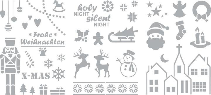 Image du produit VBS Set de pochoirs "Joyeux Noël", 3 pcs.