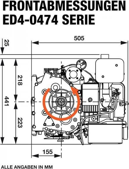 Produktbild Rotek - luftgekühlter 1-Zylinder 4-Takt 474ccm Dieselmotor, ED4-0474-5HE-F2A