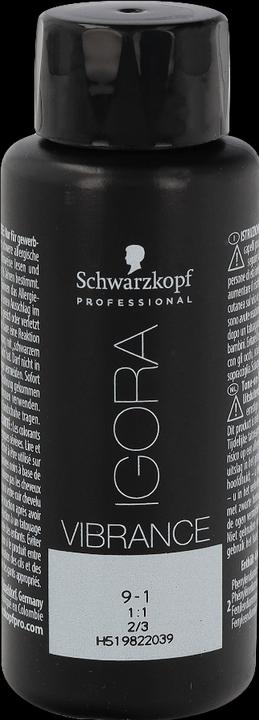 Actual product image Schwarzkopf Professional IGORA Vibrance Hair Tint NEW (9-1 Extra Light Blonde Cendré)