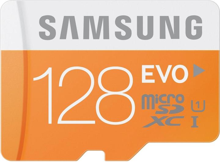 Produktbild Samsung EVO microSDXC mit Adapter (128 GB, microSDXC, U1, UHS-I)