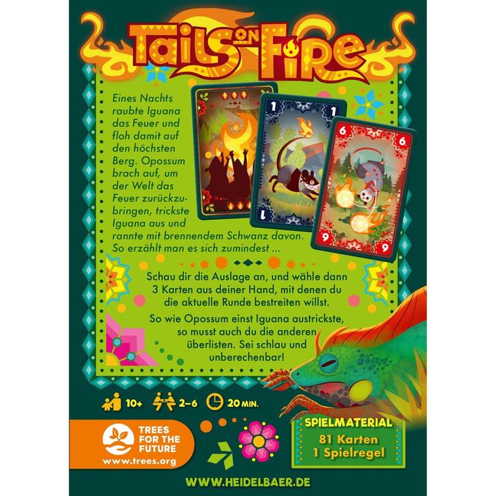 Produktbild Tails on Fire, Kartenspiel, für 2-6 Spieler, ab 10 Jahren (DE-Ausgabe) (Deutsch)