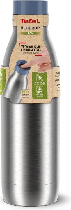 Image du produit Tefal Travel Bludrop Eco Thermosfles - 0.7L - RVS - Blauw (N3112710) (0.70 l)